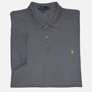 POLO By RALPH LAUREN Gray Short Sleeve Cotton Polo Shirt Size 3XL Tall